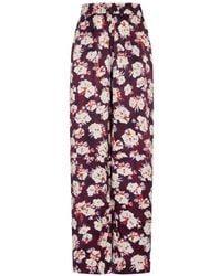 Rabanne - Floral-Patterned Silk Trousers - Lyst