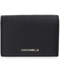 Coccinelle - Logo-Print Pebbled-Leather Wallet - Lyst