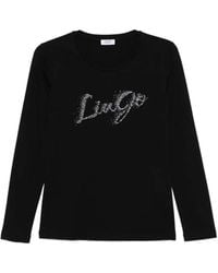 Liu Jo - Verfraaiide Top Met Lange Mouwen - Lyst