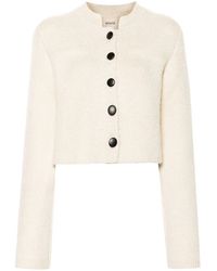 KHAITE - Button-Up Brushed Cardigan - Lyst