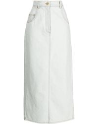 Nina Ricci - Denim Midi Skirt - Lyst