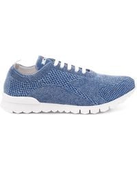 Kiton - Textured Lace-Up Low-Top Sneakers - Lyst