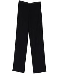 Emporio Armani - Cady Straight-Leg Trousers - Lyst