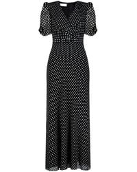 Adamaris - Polka-Dot Wrap-Style Midi Dress - Lyst