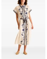 Carolina K - X Valerie Kaftan Embroidered Belted Dress - Lyst