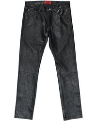 424 - Slim-Fit Leather Trousers - Lyst