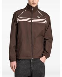 adidas - Striped Raglan-Sleeve Track Jacket - Lyst