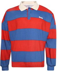 Rhude - Striped-Pattern Pique Polo Shirt - Lyst