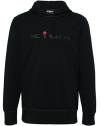 Kiton - Hoodie mit gummiertem Logo - Lyst