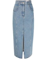 Nina Ricci - Long Denim Skirt - Lyst