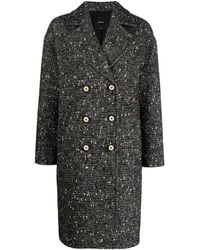 Pinko - Notched Lapels Double-breasted Coat - Lyst