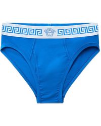 Versace - Slip Met Griekse Print - Lyst