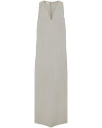 Brunello Cucinelli - Robe longue à design sans manches - Lyst