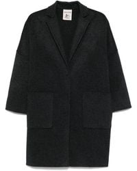 Semicouture - Wollmantel Mit Aufgesetzter Tasche - Lyst