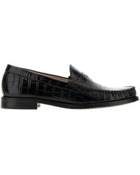 Stuart Weitzman - Lottie Crocodile-Embossed Loafers - Lyst