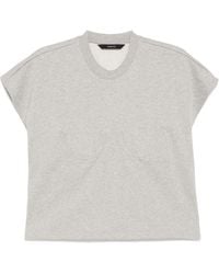 Pushbutton - Top sin mangas con costura en forma de sujetador - Lyst