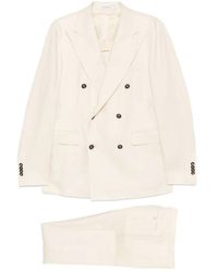 Tagliatore - Double-Breasted Peak-Lapel Suit - Lyst