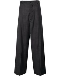 Balenciaga - Pinstriped Wool Tailored Trousers - Lyst