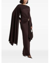 Manière De Voir - Edena Asymmetric Ruched Draped Maxi Dress - Lyst
