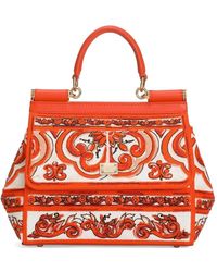 Dolce & Gabbana - Small Sicily Handbag With Majolica Embroidery - Lyst