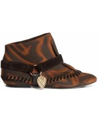 PUCCI - Leather Labirinto Print Ankle Boots - Lyst