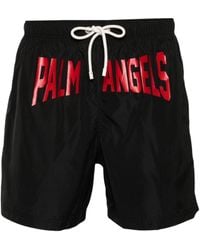 Palm Angels - PA City Badeshorts mit Logo-Print - Lyst