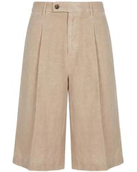 Berwich - Front-Pleats Shorts - Lyst