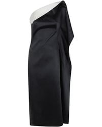Rohe - One-Shoulder Draped Midi Dress - Lyst