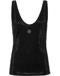 Philipp Plein - Tank Top Mix Strass - Lyst