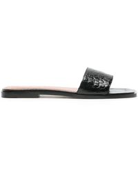 Paris Texas - Crocodile-Effect Leather Sandals - Lyst