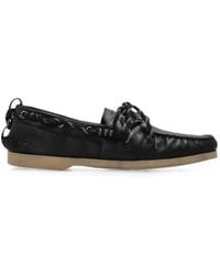 Golden Goose - Lace-Up Leather Boat Shoes - Lyst