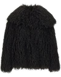 Kaos - Faux-Fur Wide-Collar Jacket - Lyst