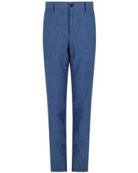 120% Lino - Straight-Leg Linen Trousers - Lyst