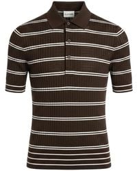 Closed - Striped Wool Polo Shirt - Lyst