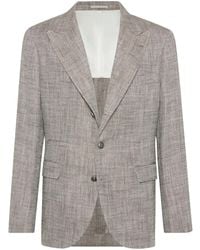 Brunello Cucinelli - Light Silk Linen Blazer - Lyst