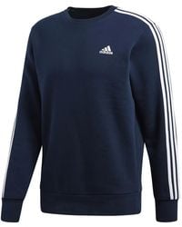 adidas - 3-Stripes Crew-Neck Sweatshirt - Lyst