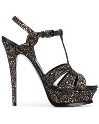 Saint Laurent Sandales Tribute - Noir