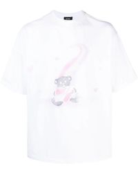 we11done - Teddy Bear-Print Cotton T-Shirt - Lyst
