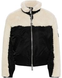 Sacai - Panelled Faux-shearling Jacket - Lyst