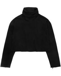 Les Tien - Cropped Roll-Neck Sweater - Lyst