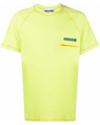 Moschino - T-Shirt mit Logo-Patch - Lyst
