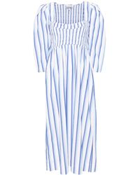 Ganni - Striped Smock Dress - Lyst