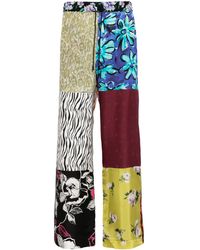 Marine Serre - Regenerated Zijden Broek - Lyst