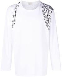 Alexander McQueen - Logo-print Long Sleeve T-shirt - Lyst
