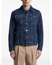 Peserico - Button-Up Denim Jacket - Lyst