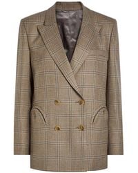 Blazé Milano - Check Double-Breasted Blazer - Lyst