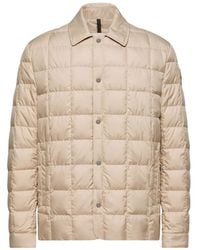 Moncler - Castellana Down Quilted Press-Stud Shirt Jacket - Lyst