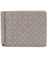 Bottega Veneta Cartera con tejido intrecciato - Gris
