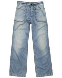Acne Studios - Logo-Patch Wide-Leg Jeans - Lyst
