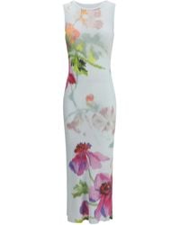 Loewe - Jurk Met Bloemenprint - Lyst